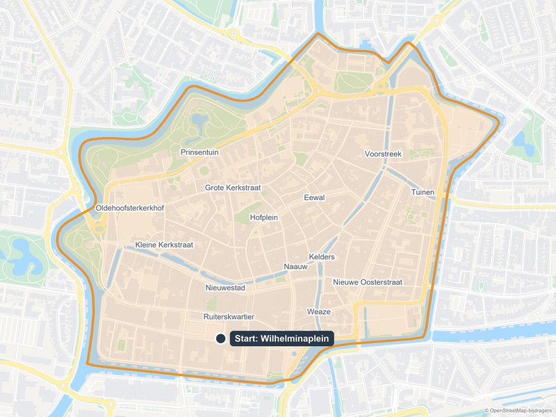 Kaart van het speelveld van The Hunt in Leeuwarden